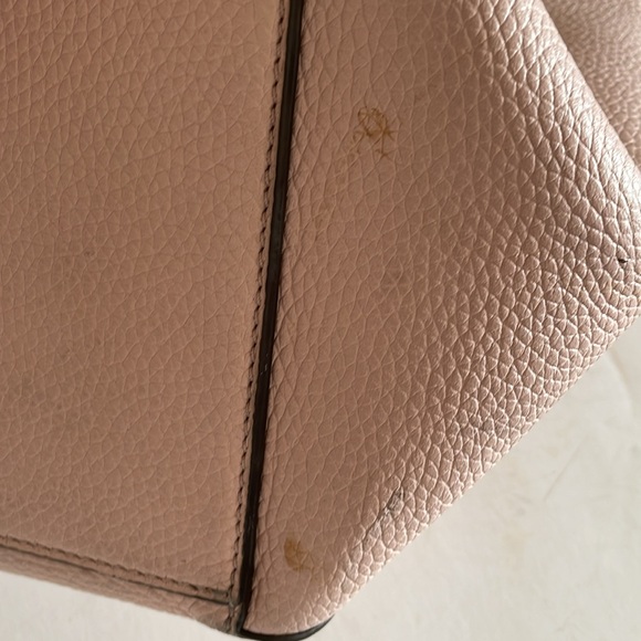 Tory Burch Blake Shell Pink Pebbled Leather Tote Bag - Picture 7 of 11